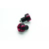 Embouts de guidon V PARTS Spark Ø18mm Noir/Rouge