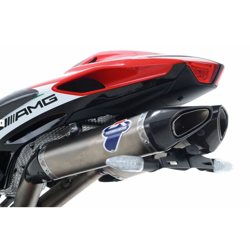 Support de plaque R&  noir MV Agusta F4 - Echappement Termignoni uniquement