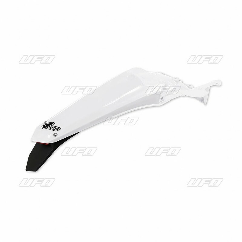 Garde-boue arrière + support de plaque avec feu UFO blanc Yamaha WR250F