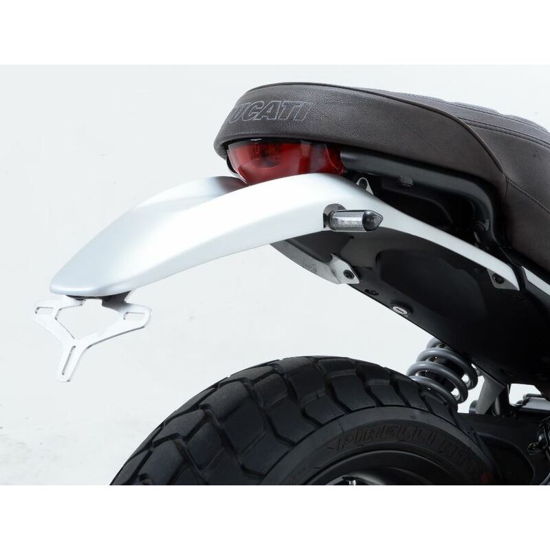 Support de plaque R&G RACING inox brossé Ducati Scrambler classic