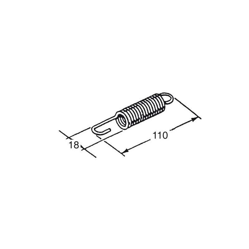 Ressort BUZZETTI 110x18mm pour béquille centrale