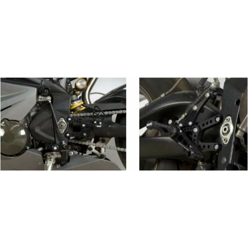 Commandes reculées R&G RACING noir Triumph Daytona 675/R