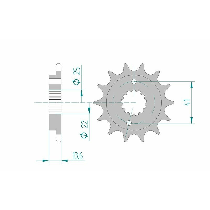 Pignon AFAM acier standard 20517 - 520