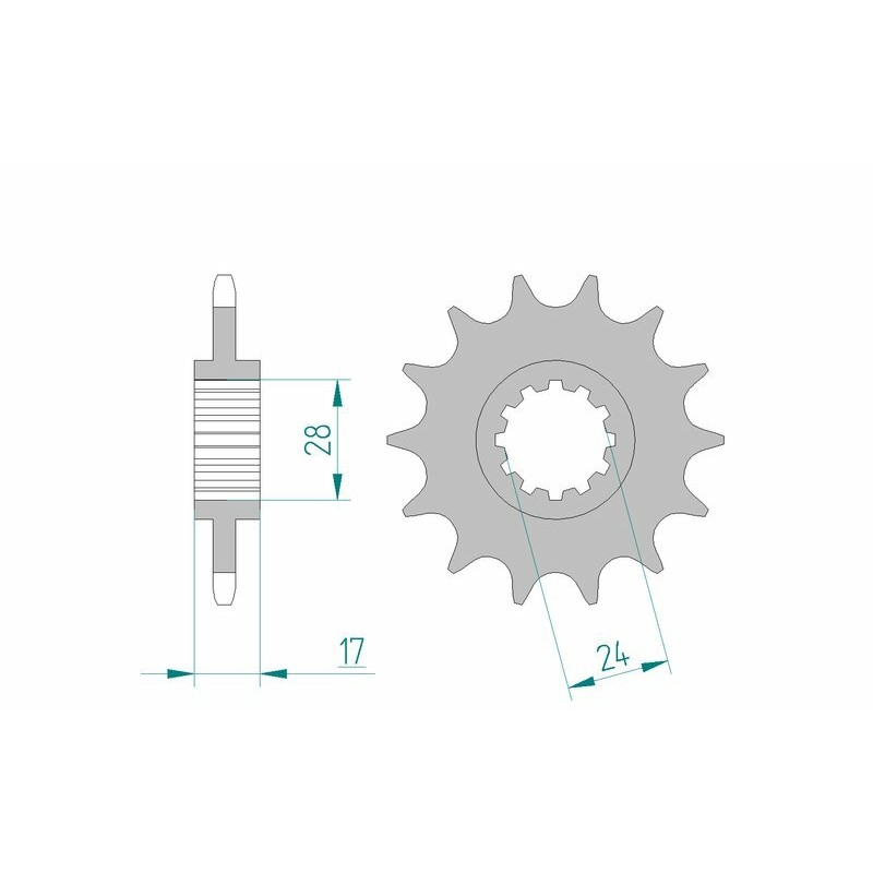 Pignon AFAM acier standard 20516 - 520