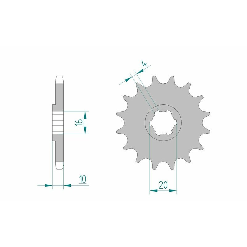 Pignon AFAM acier standard 22205 - 428