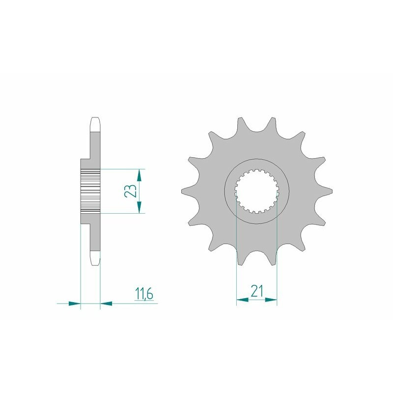 Pignon AFAM acier standard 21307 - 520