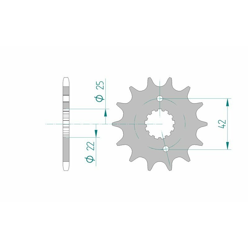 Pignon AFAM acier standard 22304 - 520