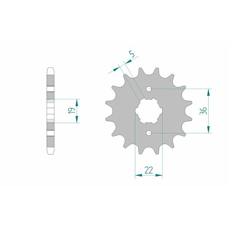 Pignon AFAM acier standard 21305 - 428