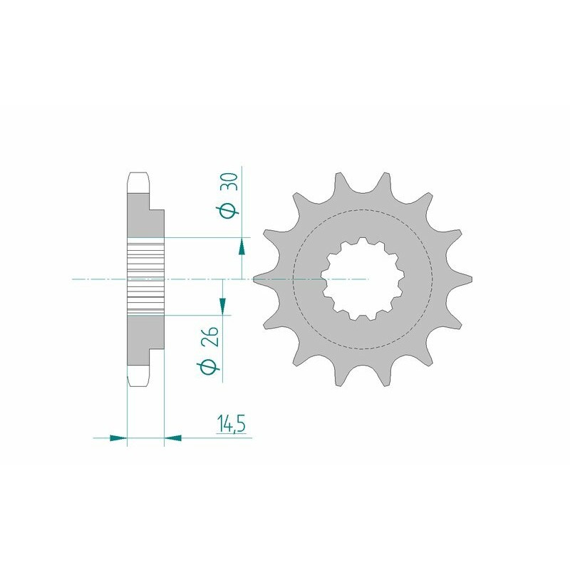 Pignon AFAM acier standard 20801 - 530