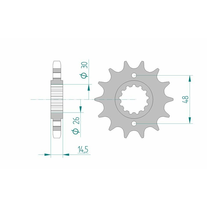 Pignon AFAM acier standard 20602 - 530