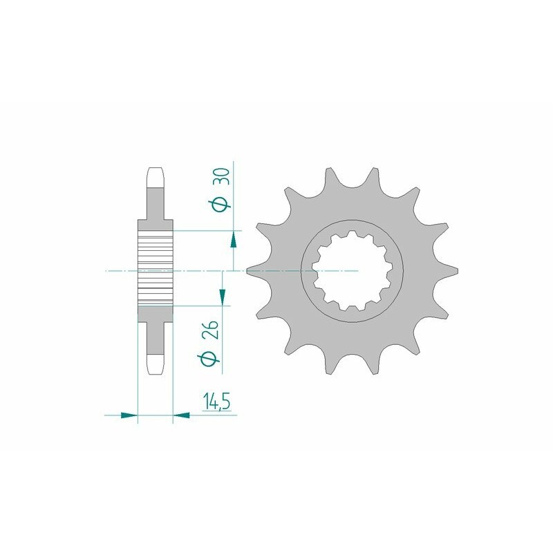 Pignon AFAM acier standard 20607 - 525