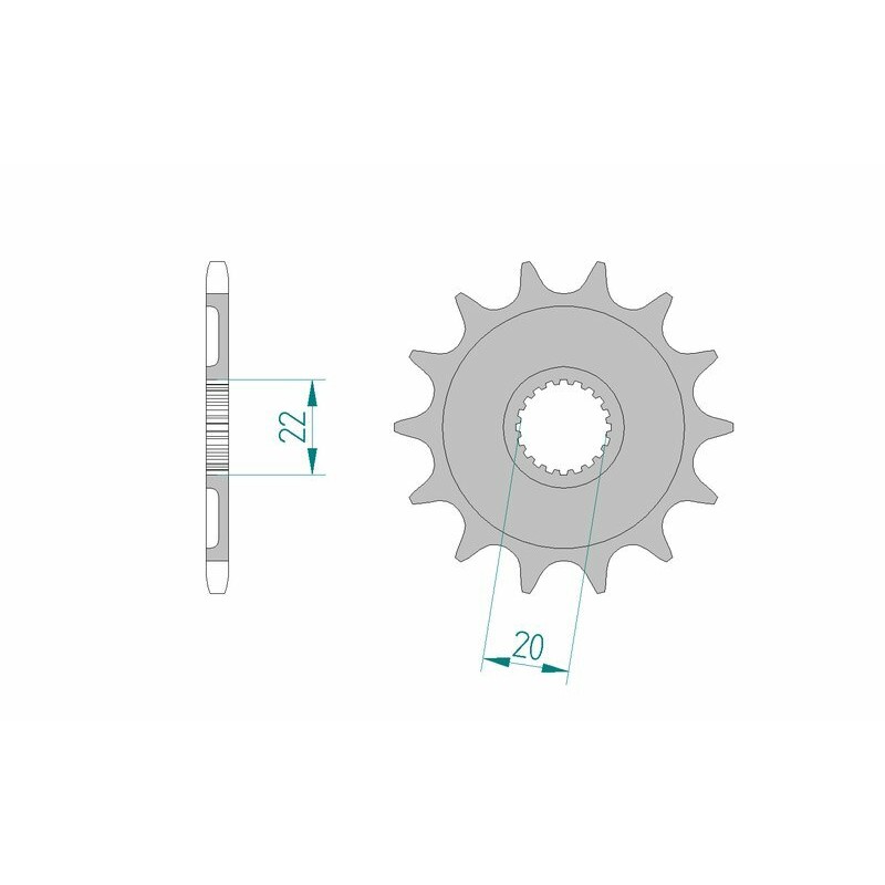 Pignon AFAM acier standard 21309 - 520