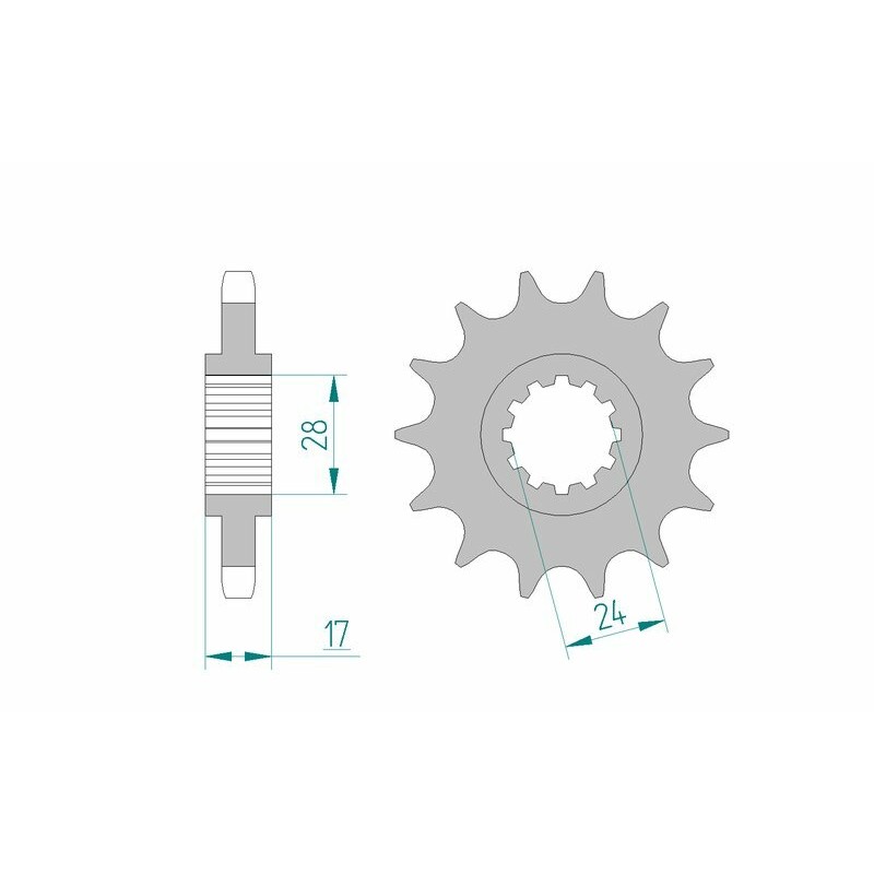 Pignon AFAM acier standard 20504 - 530