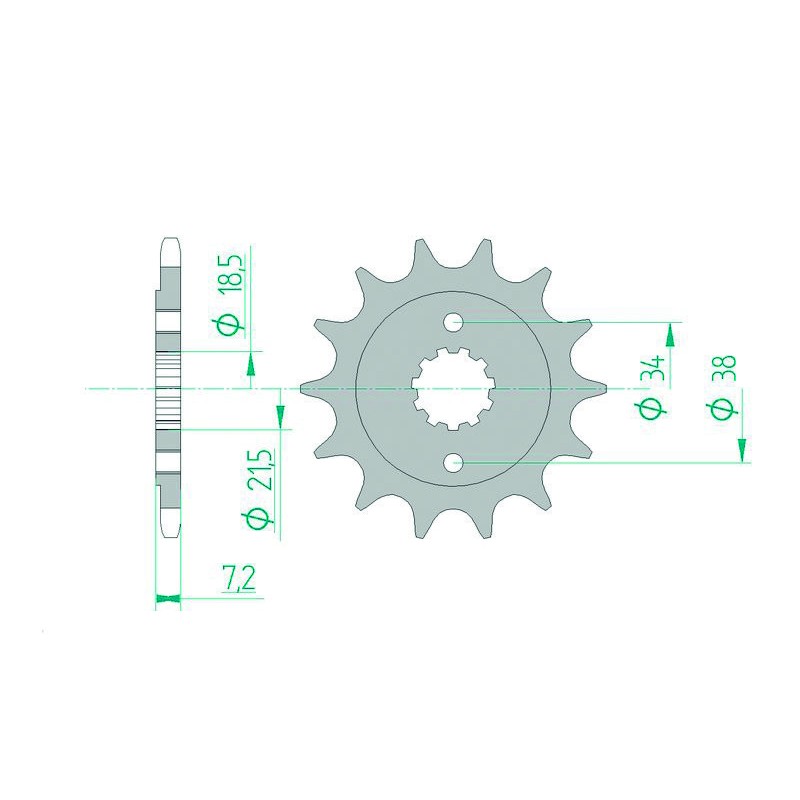 Pignon AFAM acier standard 20320 - 520