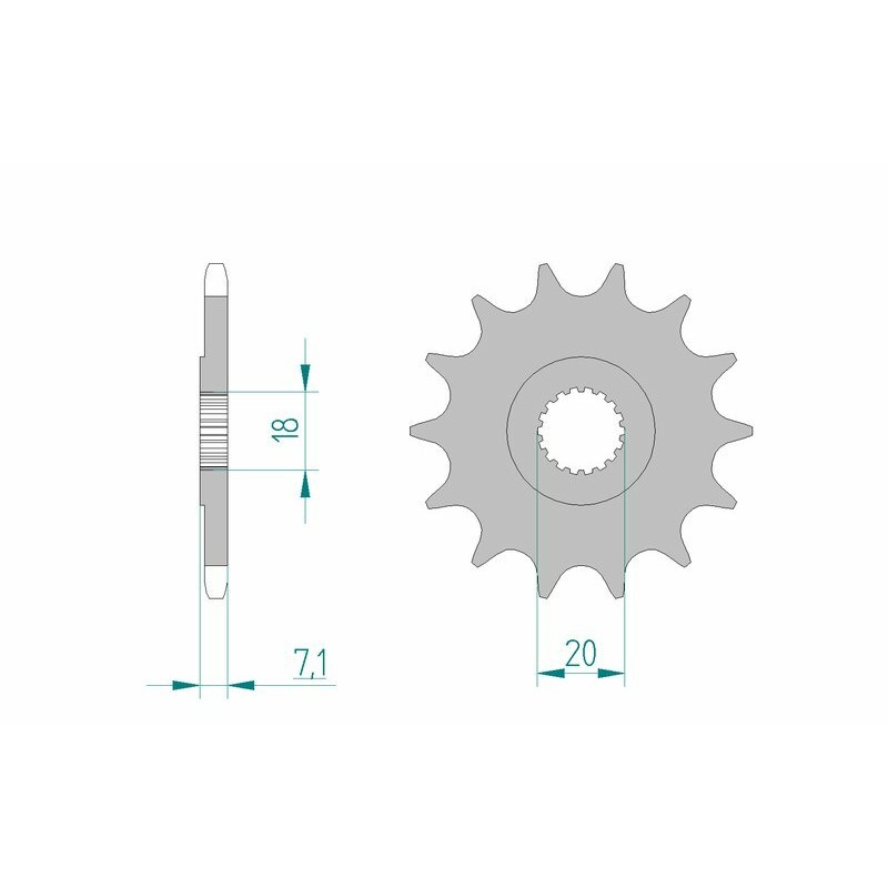 Pignon AFAM acier standard 22203 - 520