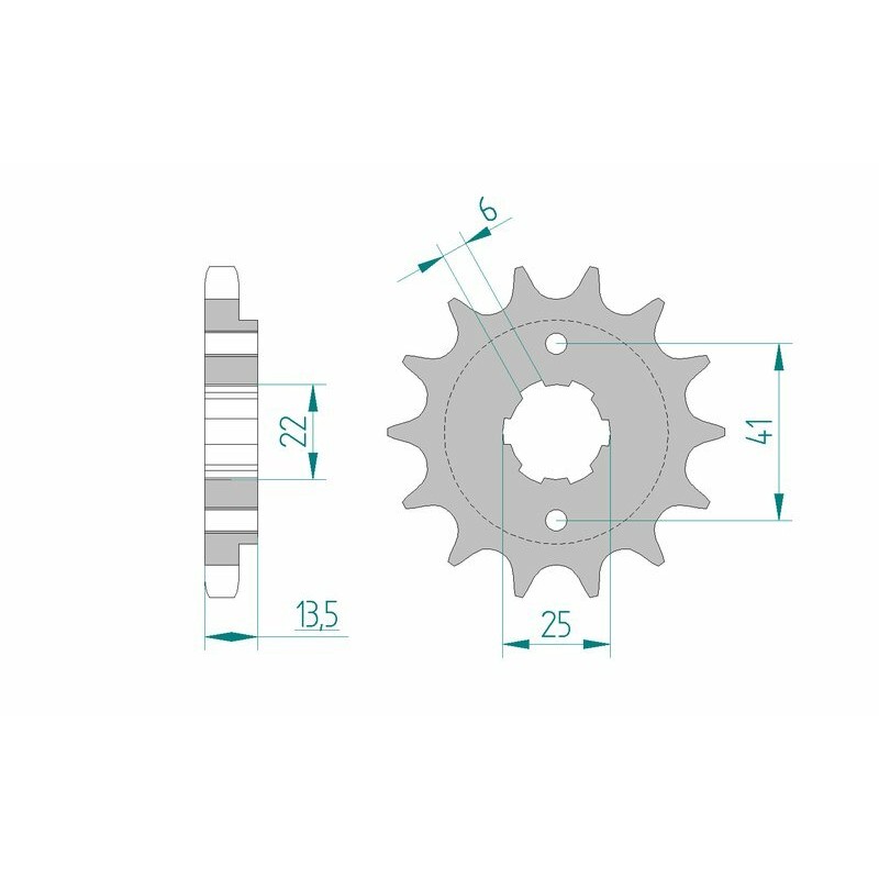 Pignon AFAM acier standard 20403 - 530