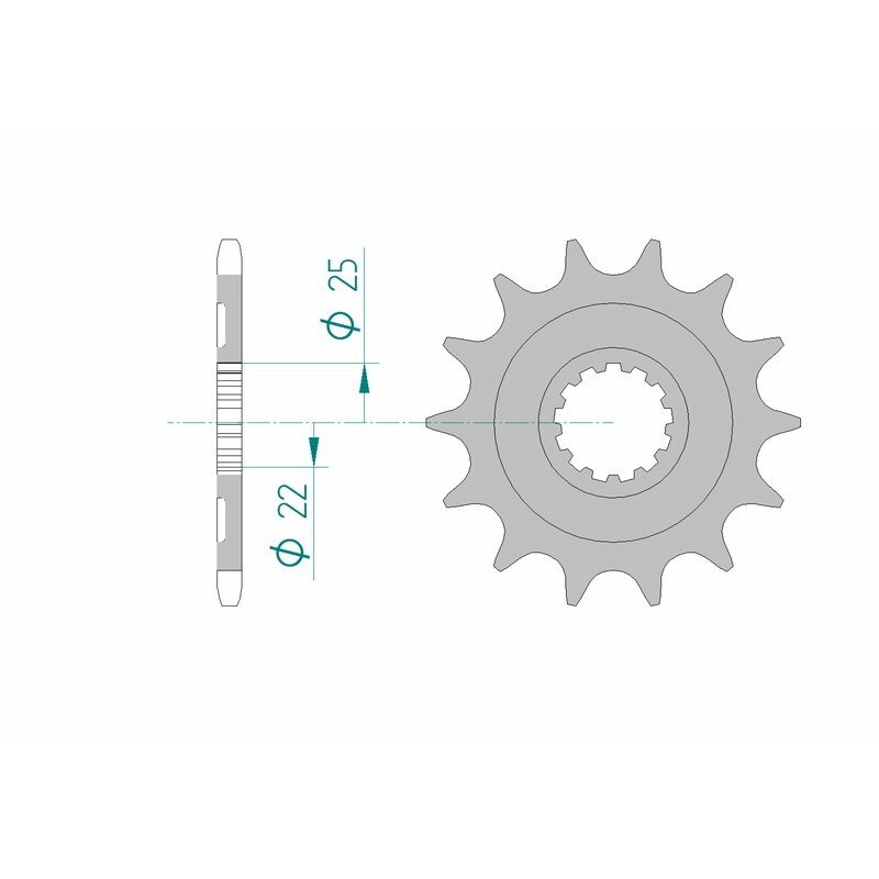 Pignon AFAM acier anti-boue 27502 - 520