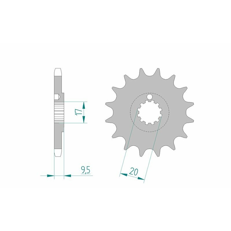 Pignon AFAM acier anti-boue 94202 - 428