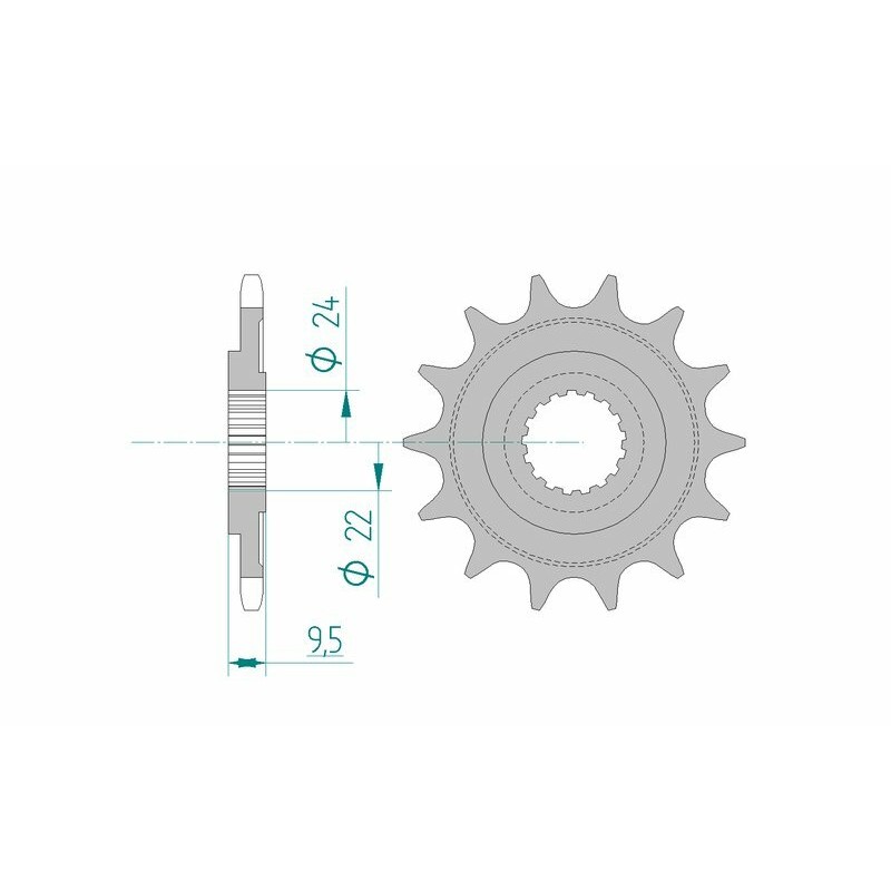 Pignon AFAM acier anti-boue 20311 - 520