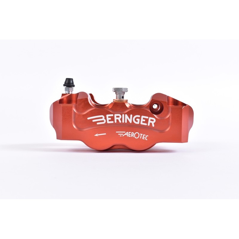 Etrier de frein radial gauche BERINGER Aerotec® 4 pistons Ø32mm entraxe 100mm rouge