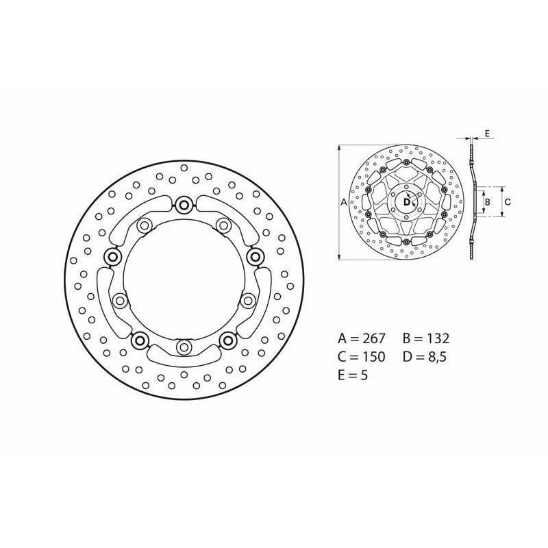 Disque de frein BREMBO Oro flottant - 78B40817