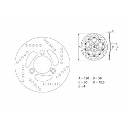 Disque de frein BREMBO Oro...