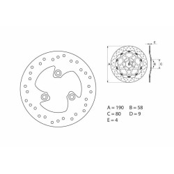 Disque de frein BREMBO Oro...