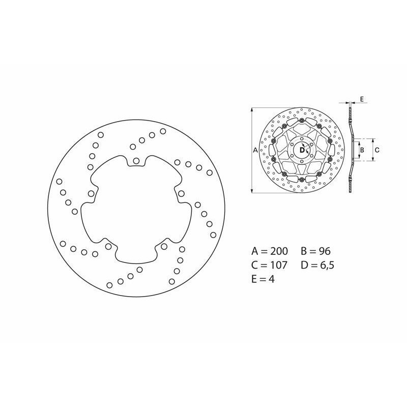 Disque de frein BREMBO Oro fixe - 68B40722