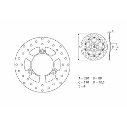 Disque de frein BREMBO Oro...