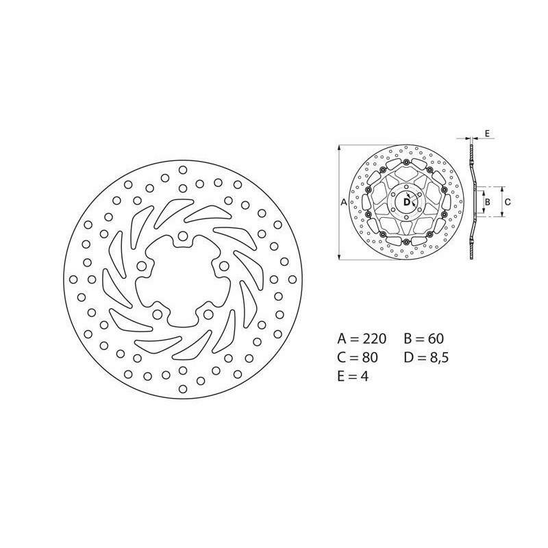 Disque de frein BREMBO Oro fixe - 68B40732