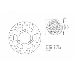 Disque de frein BREMBO Oro...