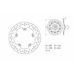 Disque de frein BREMBO Oro...