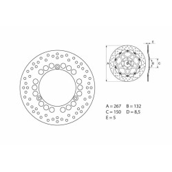 Disque de frein BREMBO Oro...