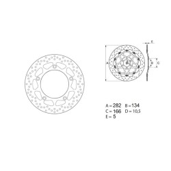 Disque de frein BREMBO Oro...