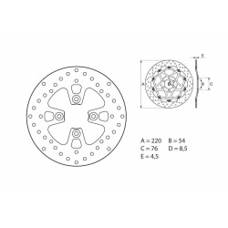 Disque de frein BREMBO Oro...