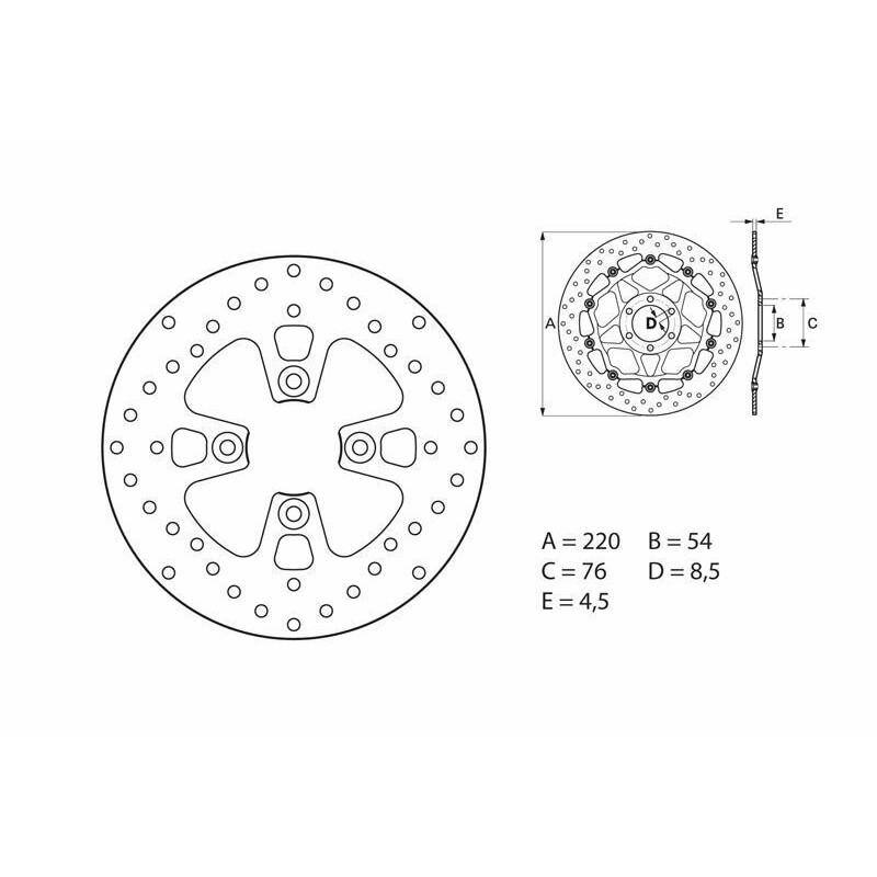 Disque de frein BREMBO Oro fixe - 68B407G3